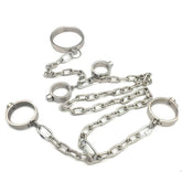 Hells Couture Press Key BDSM Play Collar, Wrist and Ankle Kit Bondage Kits